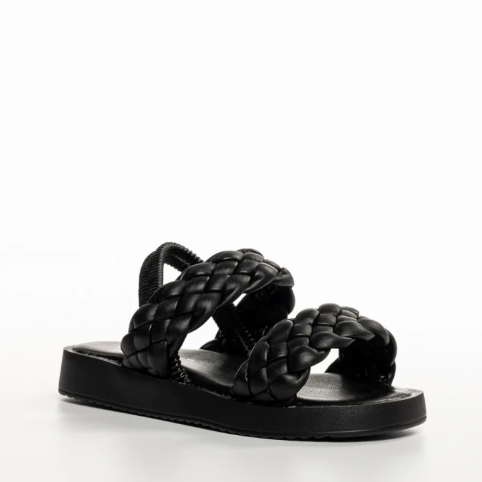 Детски сандали  черни  от еко кожа  Mathias