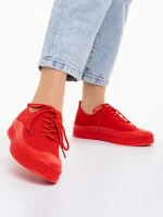 Дамски кецове  червени от текстилен материал  Scott