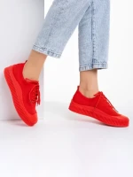 Дамски кецове  червени от текстилен материал  Scott