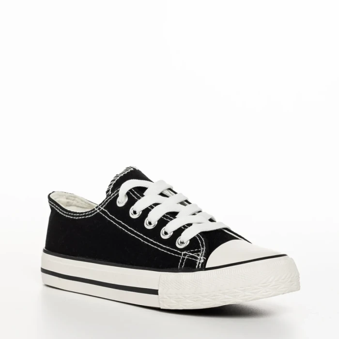 Детски кецове  черни от текстилен материал  Eris