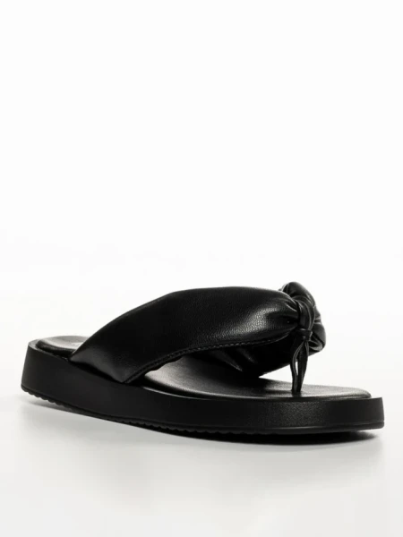 Детски чехли  черни от еко кожа  Ronald