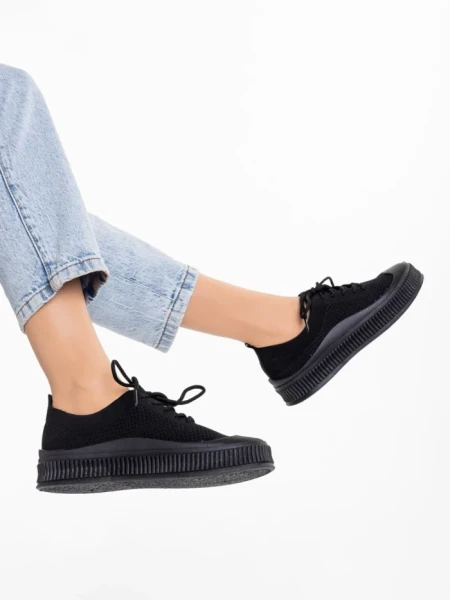 Дамски кецове  черни от текстилен материал  Scott