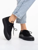 Дамски кецове  черни от текстилен материал  Scott