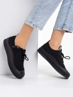 Дамски кецове  черни от текстилен материал  Scott