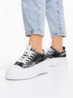 Дамски кецове  черни от текстилен материал  Jeremiah