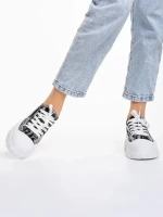 Дамски кецове  черни от текстилен материал  Jeremiah