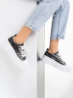 Дамски кецове  черни от текстилен материал  Jeremiah