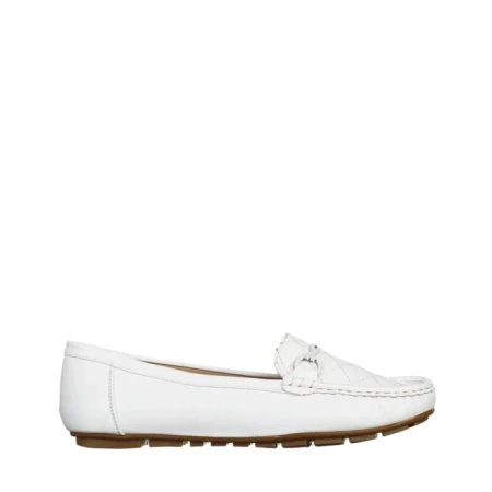 Дамски мокасини бели  от еко кожа  Stanley