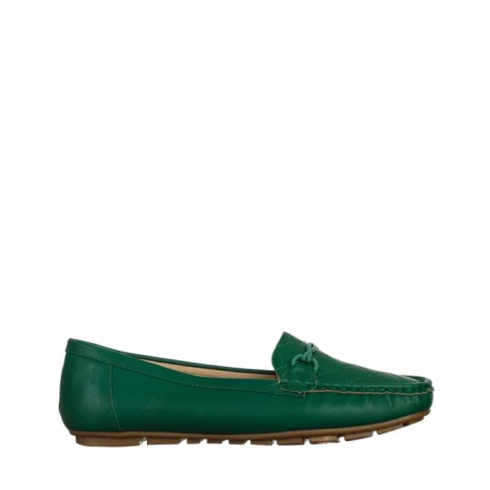 Дамски мокасини  зелени от еко кожа  Stanley