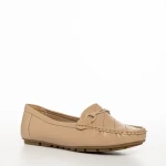 Дамски мокасини  бежови  от еко кожа  Stanley
