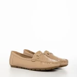 Дамски мокасини  бежови  от еко кожа  Stanley