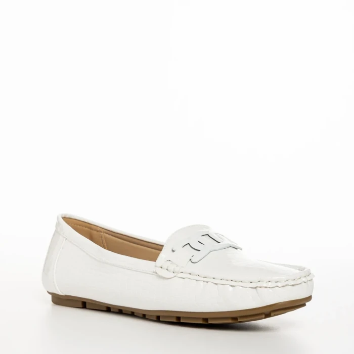 Дамски мокасини бели  от еко кожа  Terrance