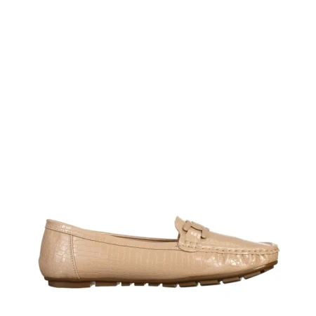 Дамски мокасини  бежови  от еко кожа  Terrance