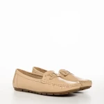 Дамски мокасини  бежови  от еко кожа  Terrance