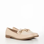 Дамски мокасини  бежови  от еко кожа  Vance