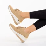 Дамски спортни обувки  каки  от текстилен материал  Riolla