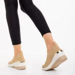 Дамски спортни обувки  каки  от текстилен материал  Misima