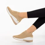 Дамски спортни обувки  каки  от текстилен материал  Misima