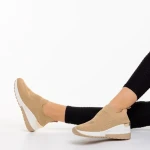 Дамски спортни обувки  каки  от текстилен материал  Misima