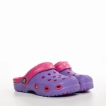 Детски чехли лилави  с розово от синтетичен материал  Ibrahim