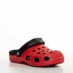 Детски чехли черни с червено от синтетичен материал  Ibrahim