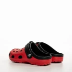 Детски чехли черни с червено от синтетичен материал  Ibrahim