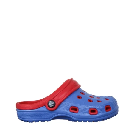 Детски чехли сини с червено от синтетичен материал  Ibrahim