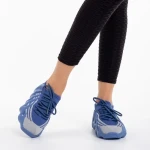 Дамски спортни обувки  сини  от текстилен материал  Nelly