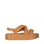 Дамски сандали  камел от еко кожа  Aryna