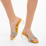 Дамски чехли  жълти  от еко кожа  Paquita