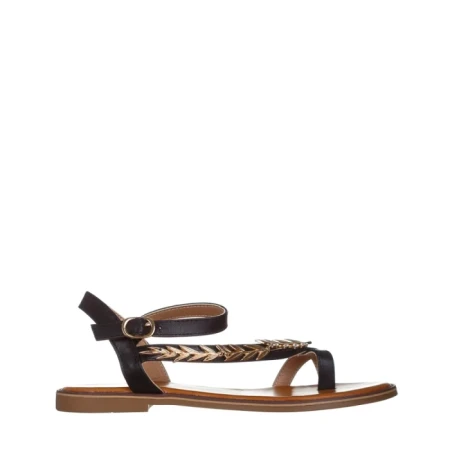 Дамски сандали  черни  от еко кожа  Precious