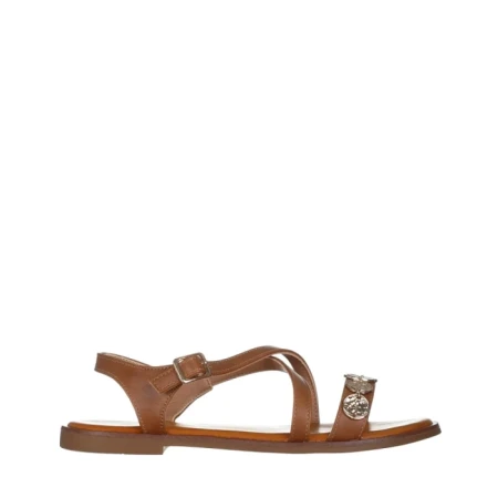 Дамски сандали  камел от еко кожа  Xavia