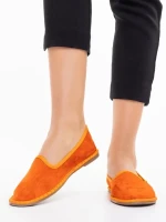 Дамски еспадрили  оранжеви от текстилен материал  Purity