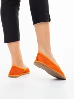 Дамски еспадрили  оранжеви от текстилен материал  Purity