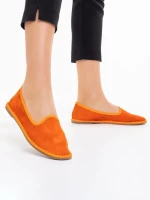 Дамски еспадрили  оранжеви от текстилен материал  Purity
