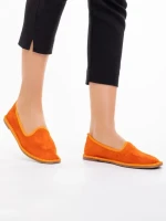 Дамски еспадрили  оранжеви от текстилен материал  Purity