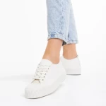 Дамски кецове  бежови от еко кожа  Dionne