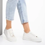 Дамски кецове  бежови от еко кожа  Dionne