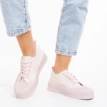 Дамски кецове  розови от еко кожа  Dionne