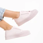 Дамски кецове  розови от еко кожа  Dionne