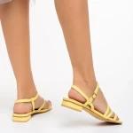 Дамски сандали  жълти  от еко кожа  Adalynn