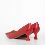 Дамски обувки  червени от еко кожа  Esther