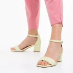 Дамски сандали  зелени  от еко кожа  Milana