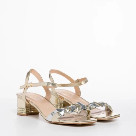 Дамски сандали златисти от еко кожа  Sloane