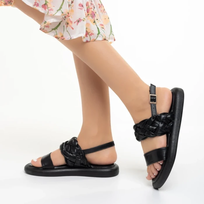 Дамски сандали  черни  от еко кожа  Mariam