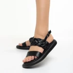 Дамски сандали  черни  от еко кожа  Mariam