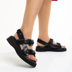 Дамски сандали  черни  от еко кожа  Caroline