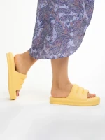 Дамски чехли  жълти от синтетичен материал  Dorothy