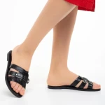 Дамски чехли  черни  от еко кожа  Caila