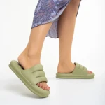 Дамски чехли зелени от синтетичен материал  Dorothy